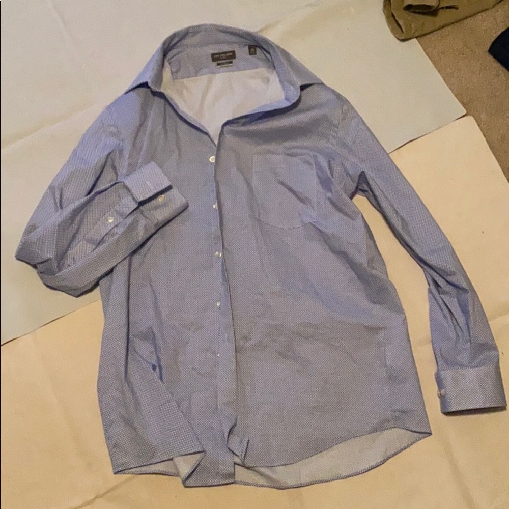 Van Heusen Flex Regular Fit BlueWhite Button Shirt